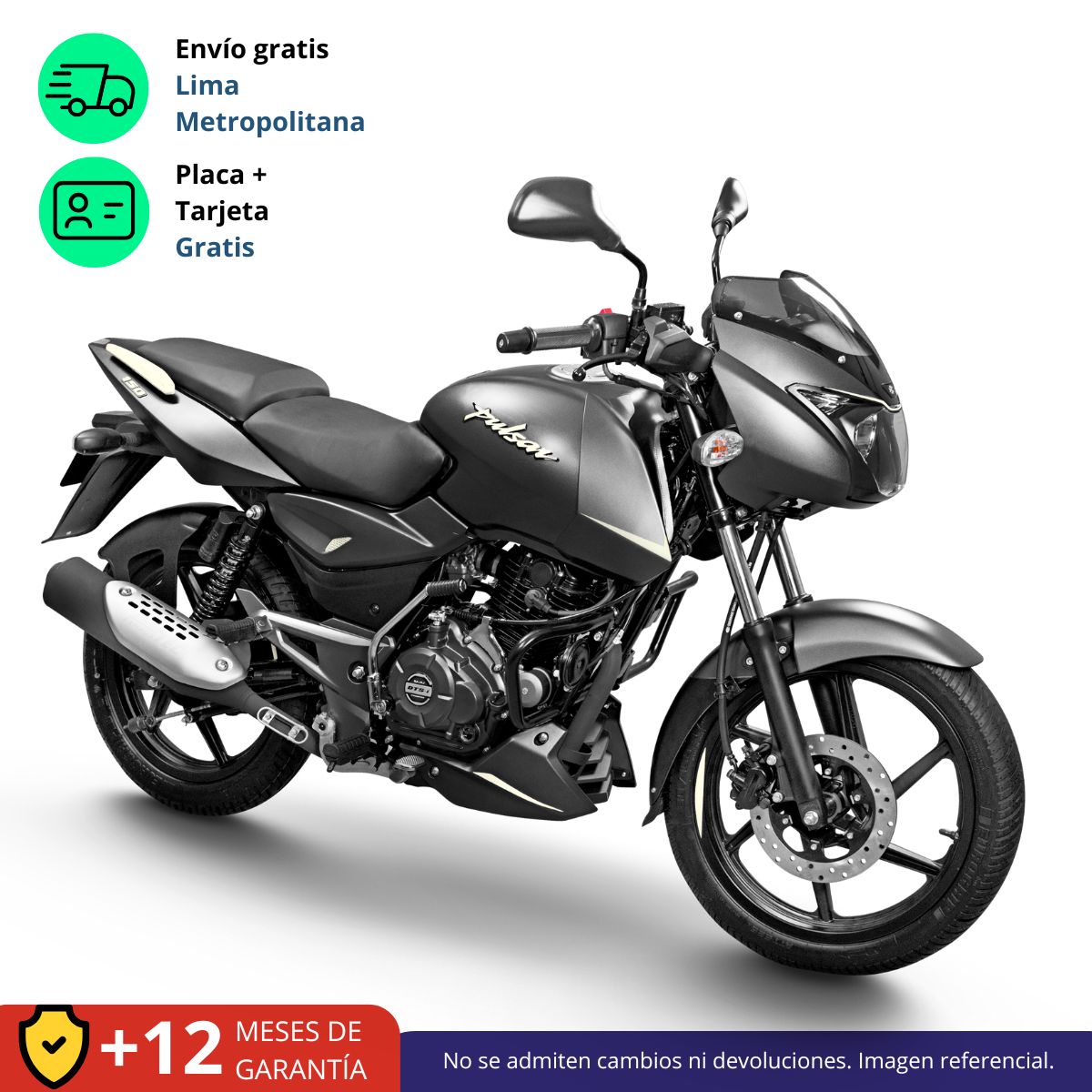 BAJAJ - MOTO PULSAR 150 NEON - NEGRO / GRIS