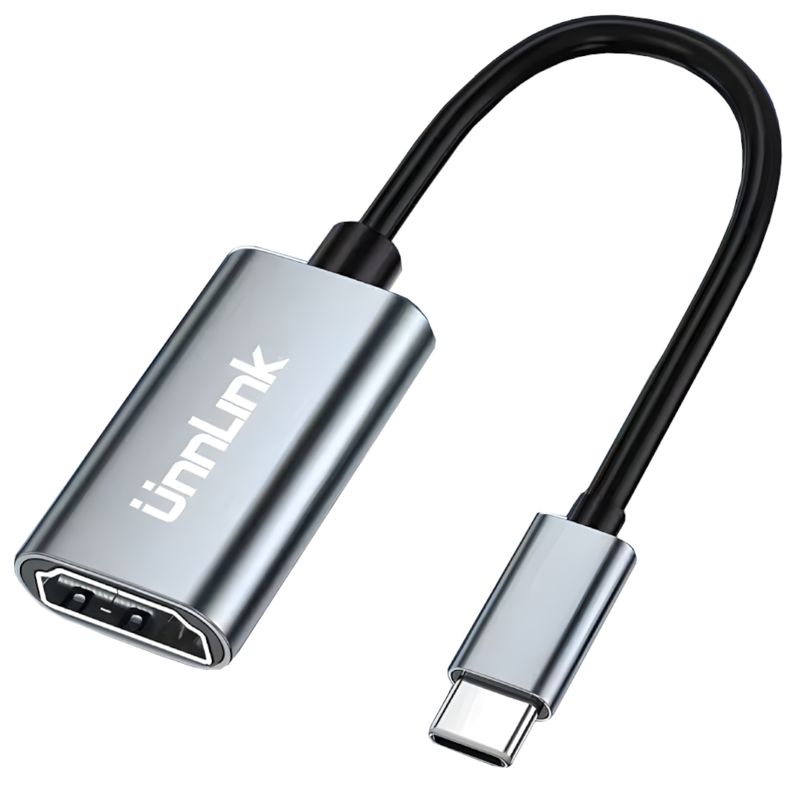 GENERICO - Convertidor UBS-C Macho a Hdmi Hembra 4K 30Hz 1080p 60Hz UNNLINK