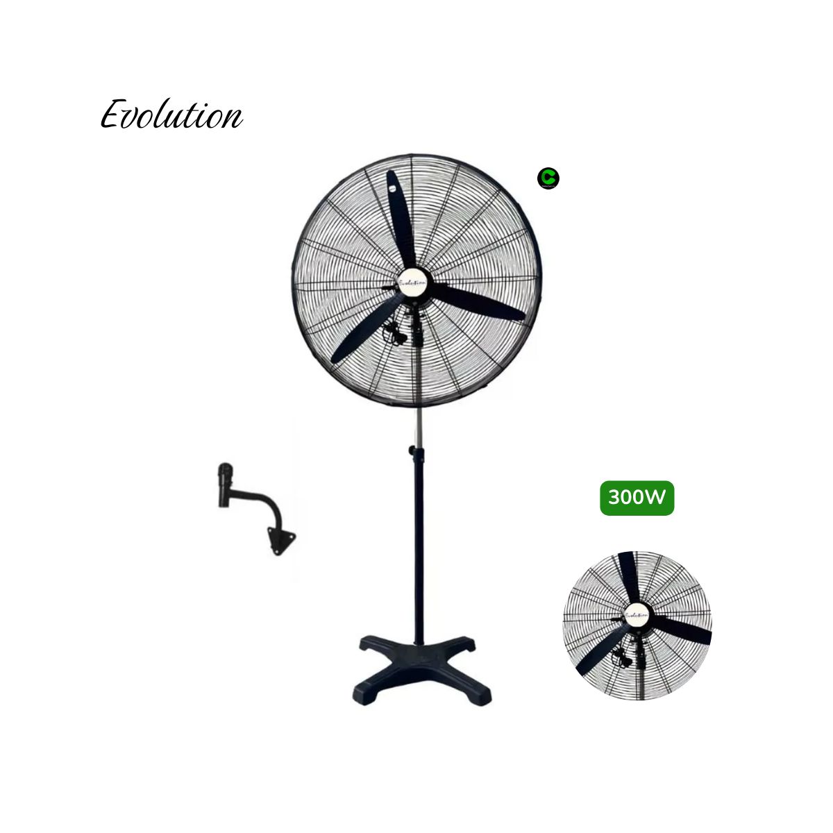 EVOLUTION - Ventilador Industrial Evolution 30" 2 en 1 300W