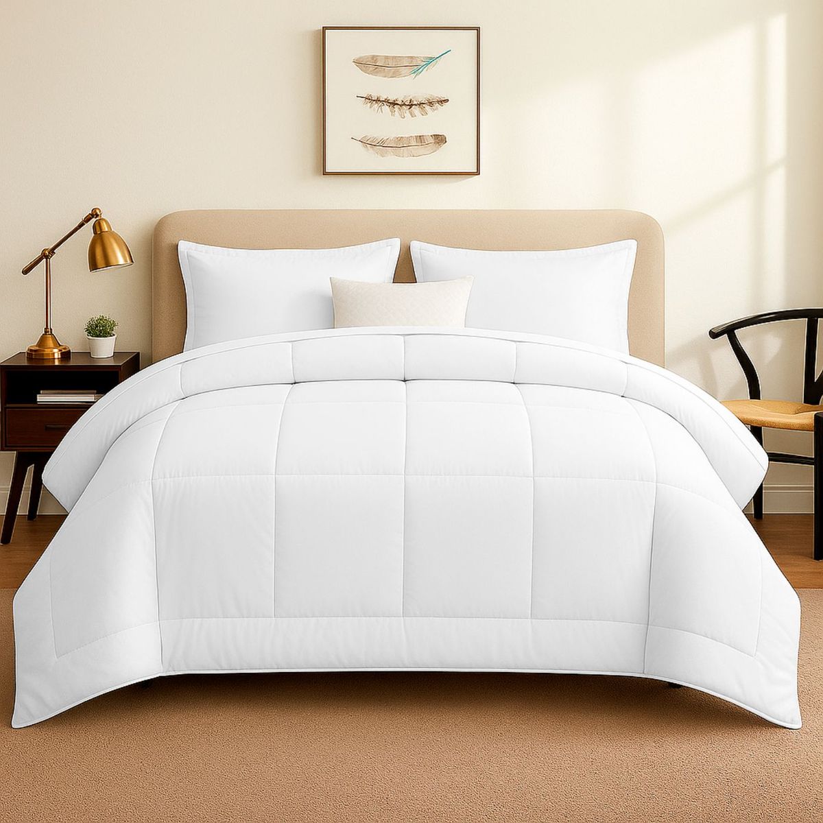 GENERICO - EDREDON 2 PLAZAS COOZY SET CUADROS PERU PIMA + FUNDAS DE ALMOHADA