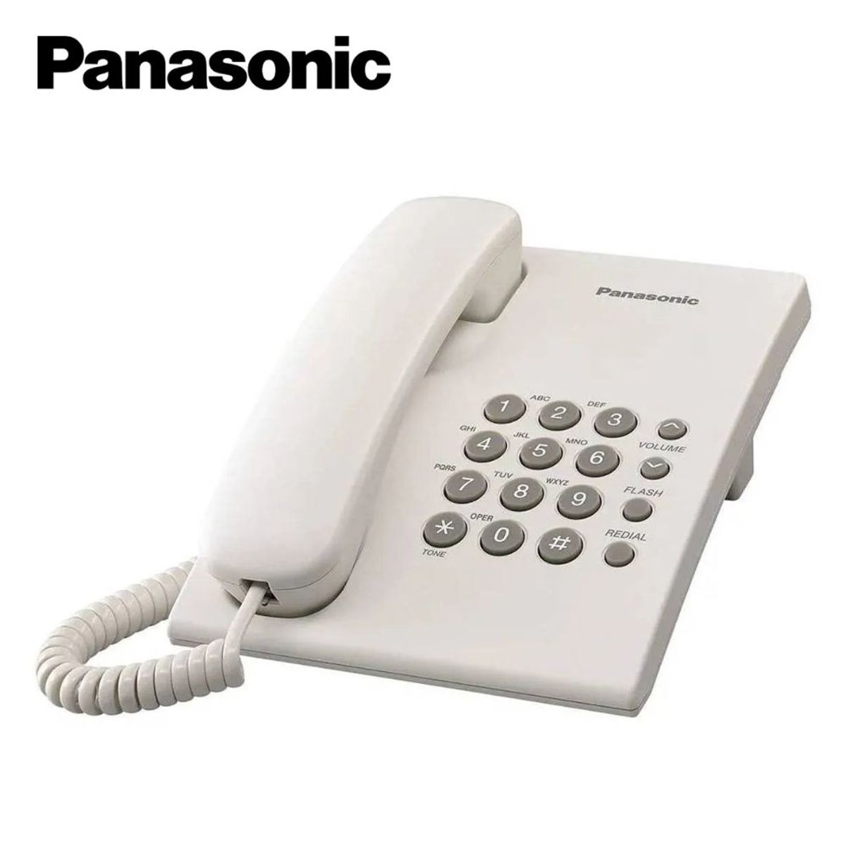 PANASONIC - Teléfono Fijo Panasonic Alámbrico KX-TS500LXW -  Blanco