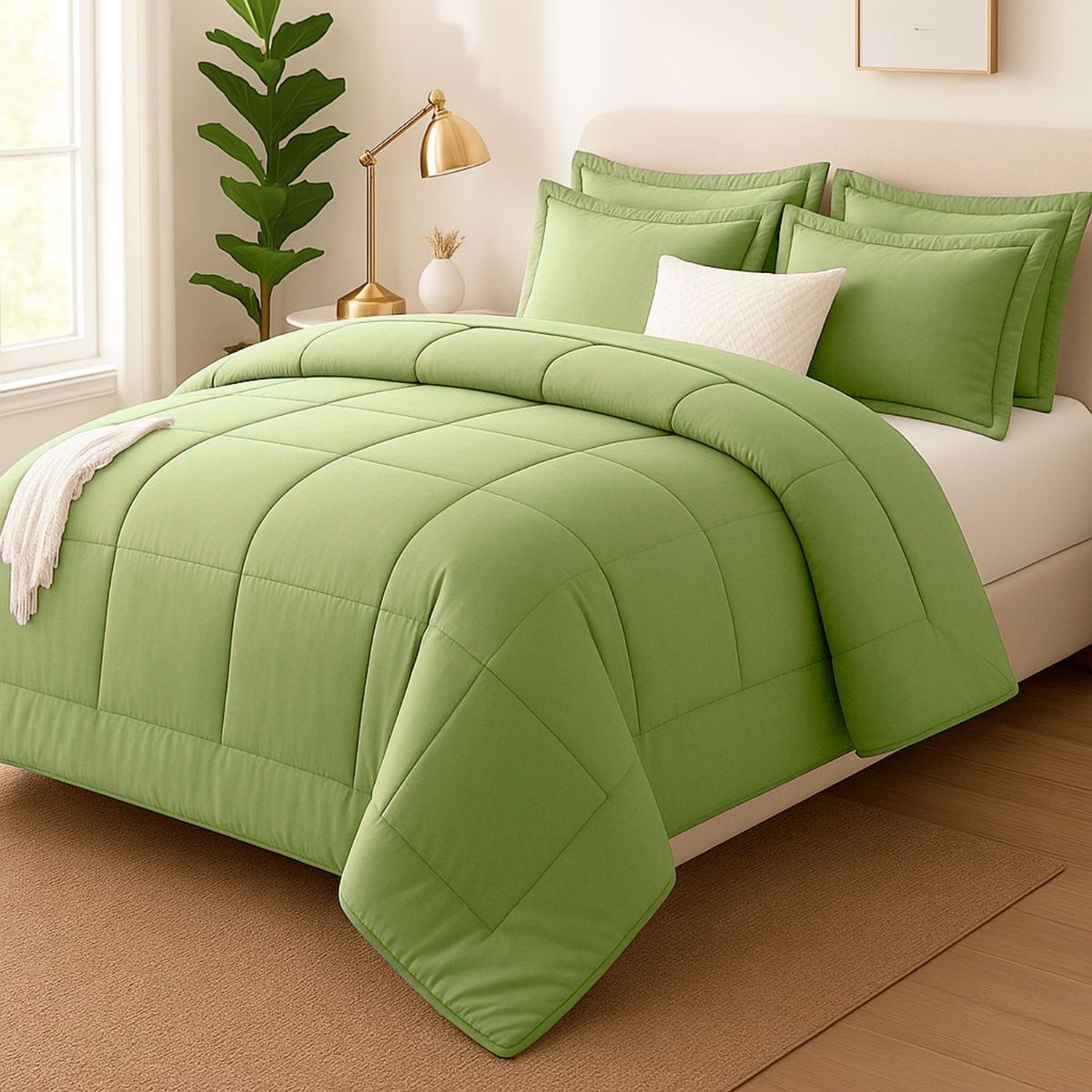 GENERICO - EDREDON 1.5 PLAZA COOZY SET CUADROS PERU PIMA + FUNDAS DE ALMOHADA