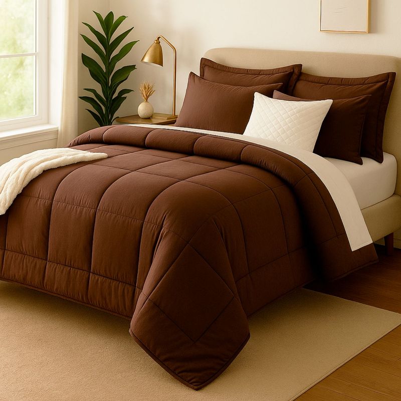 GENERICO - EDREDON 1.5 PLAZA COOZY SET CUADROS PERU PIMA + FUNDAS DE ALMOHADA