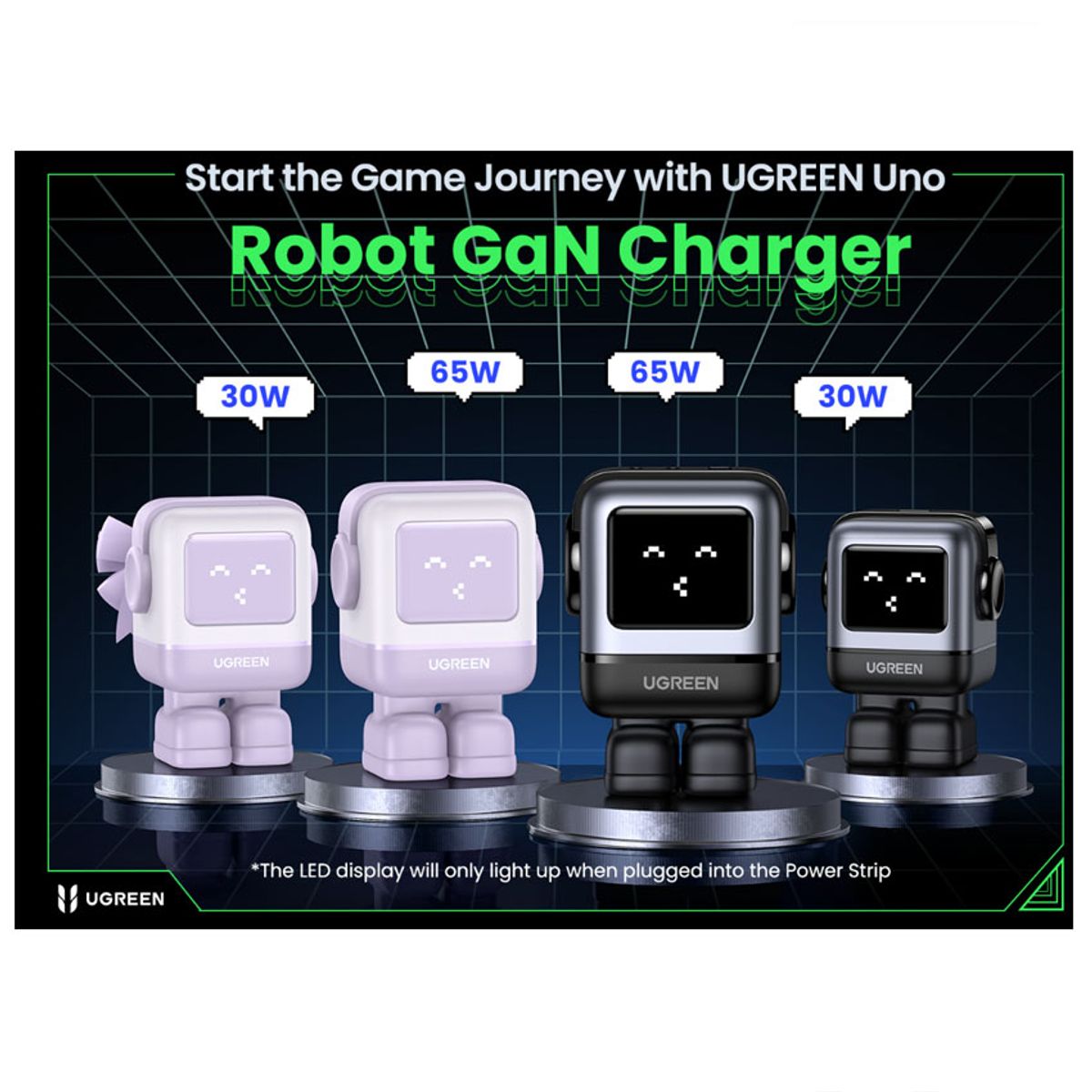 UGREEN - UGREEN UNO Cargador USB C 65W GaN PD Para iPhone Macbook Air iPad Galaxy