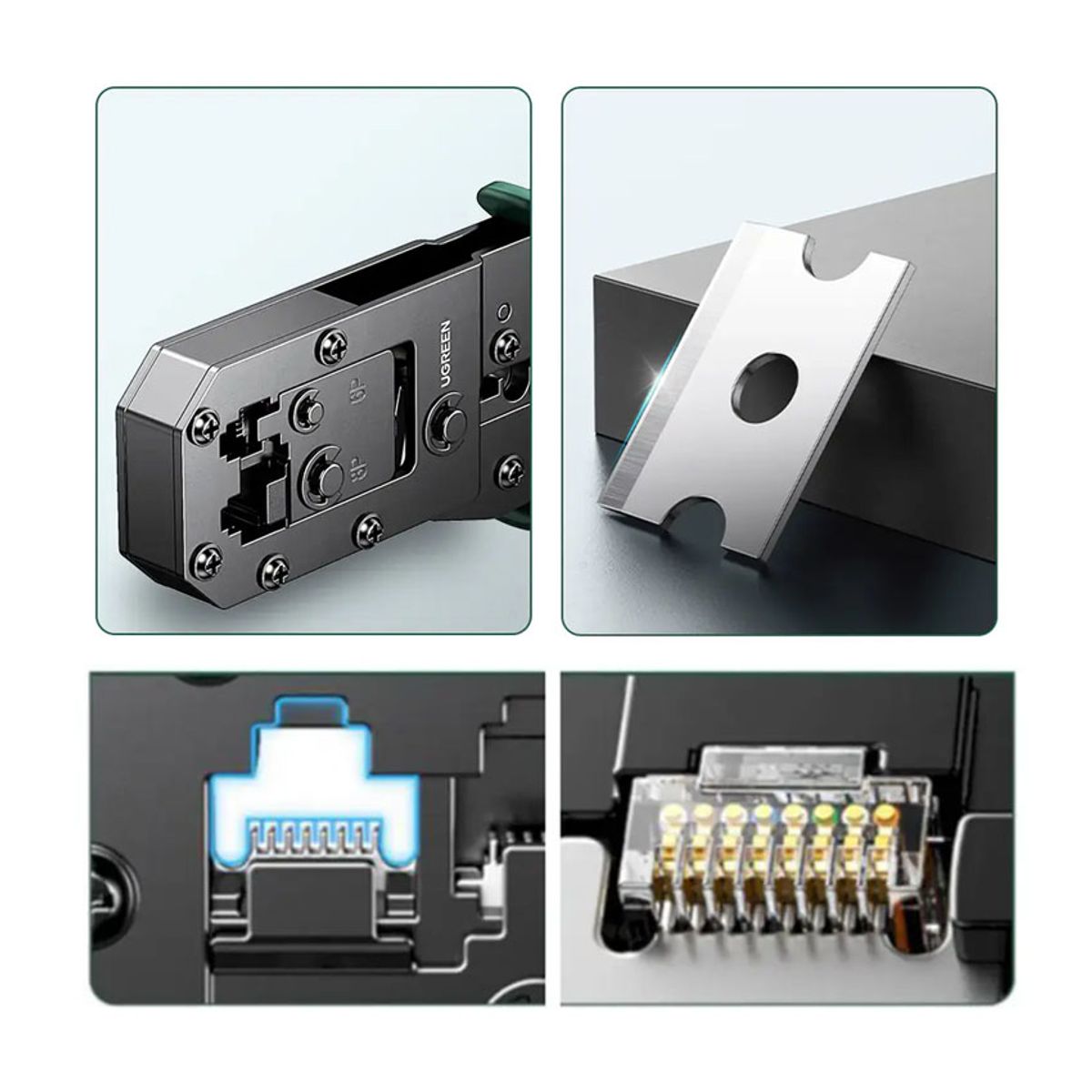 UGREEN - UGREEN Alicate Ponchador Crimpeador Multifuncion RJ45 RJ11