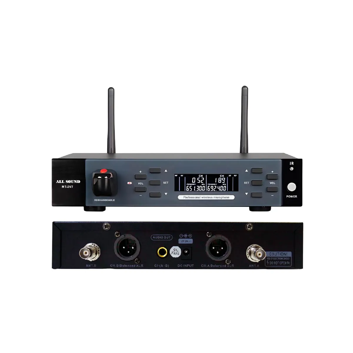 ALL SOUND - DOBLE VINCHERO PROFESIONAL ALL SOUND PARA EVENTOS SERIE MT-2V7