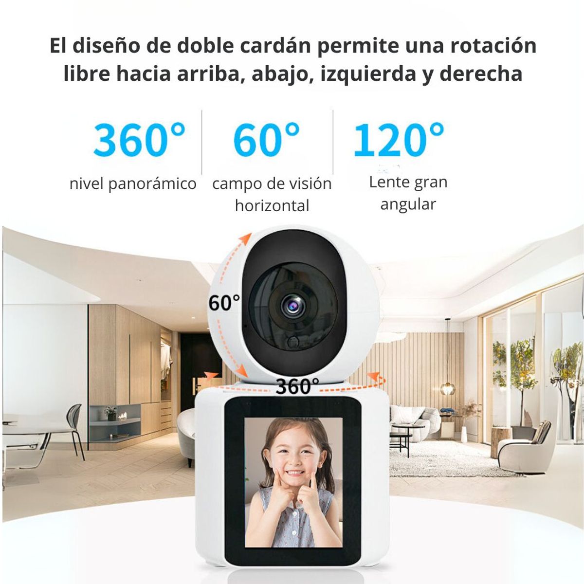GENERICO - Cámara Inteligente Full HD WiFi con Videollamada Detección y Visión Nocturna