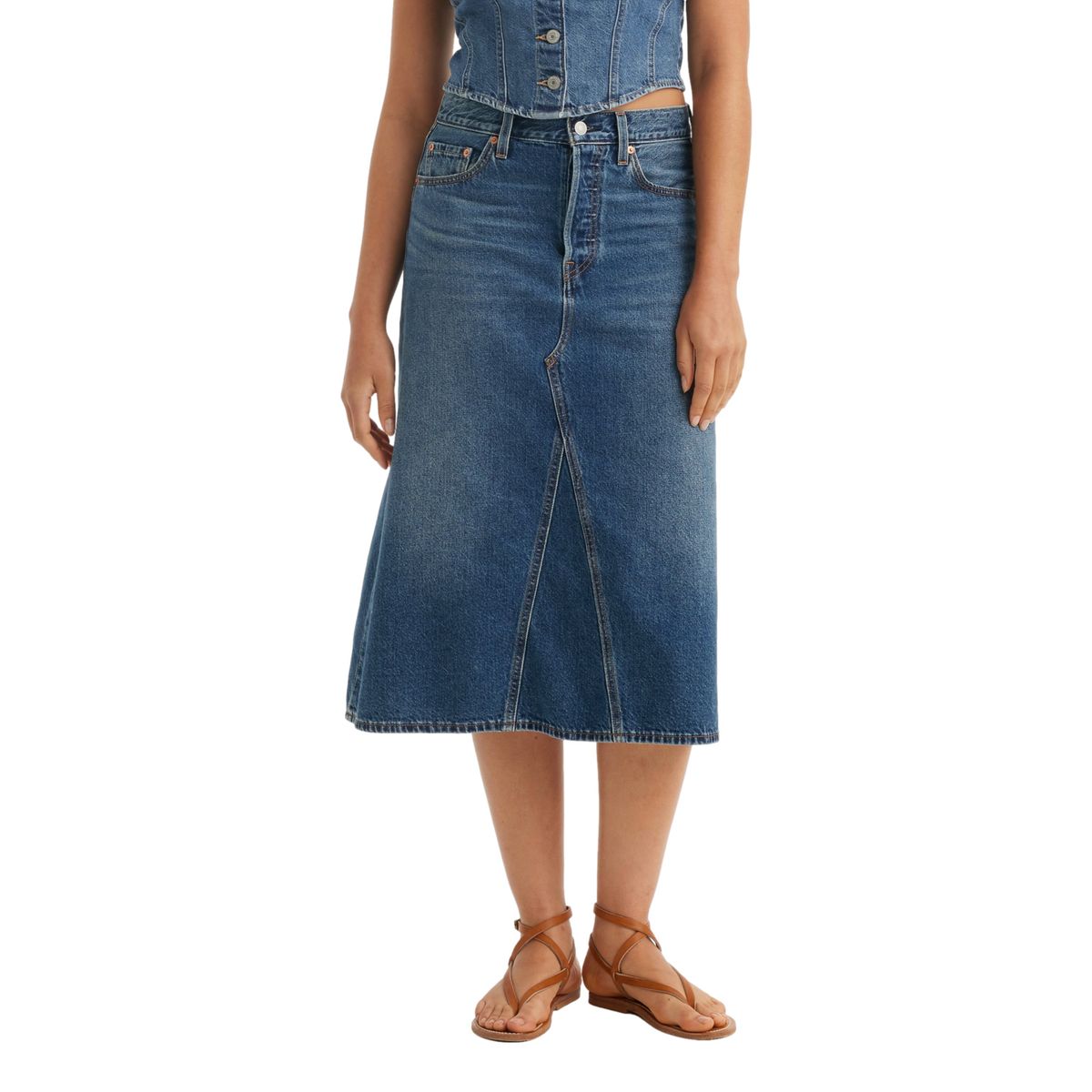 LEVIS - Falda Mujer Hr Decon Skirt Azul Levis