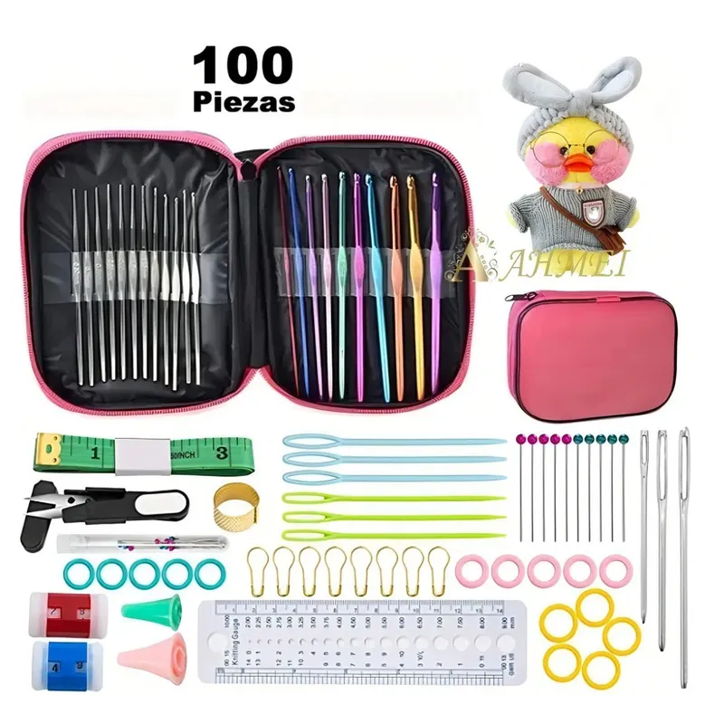 GENERICO - CROCHET Y ACCESORIOS PARA TEJER POR 100 PC
