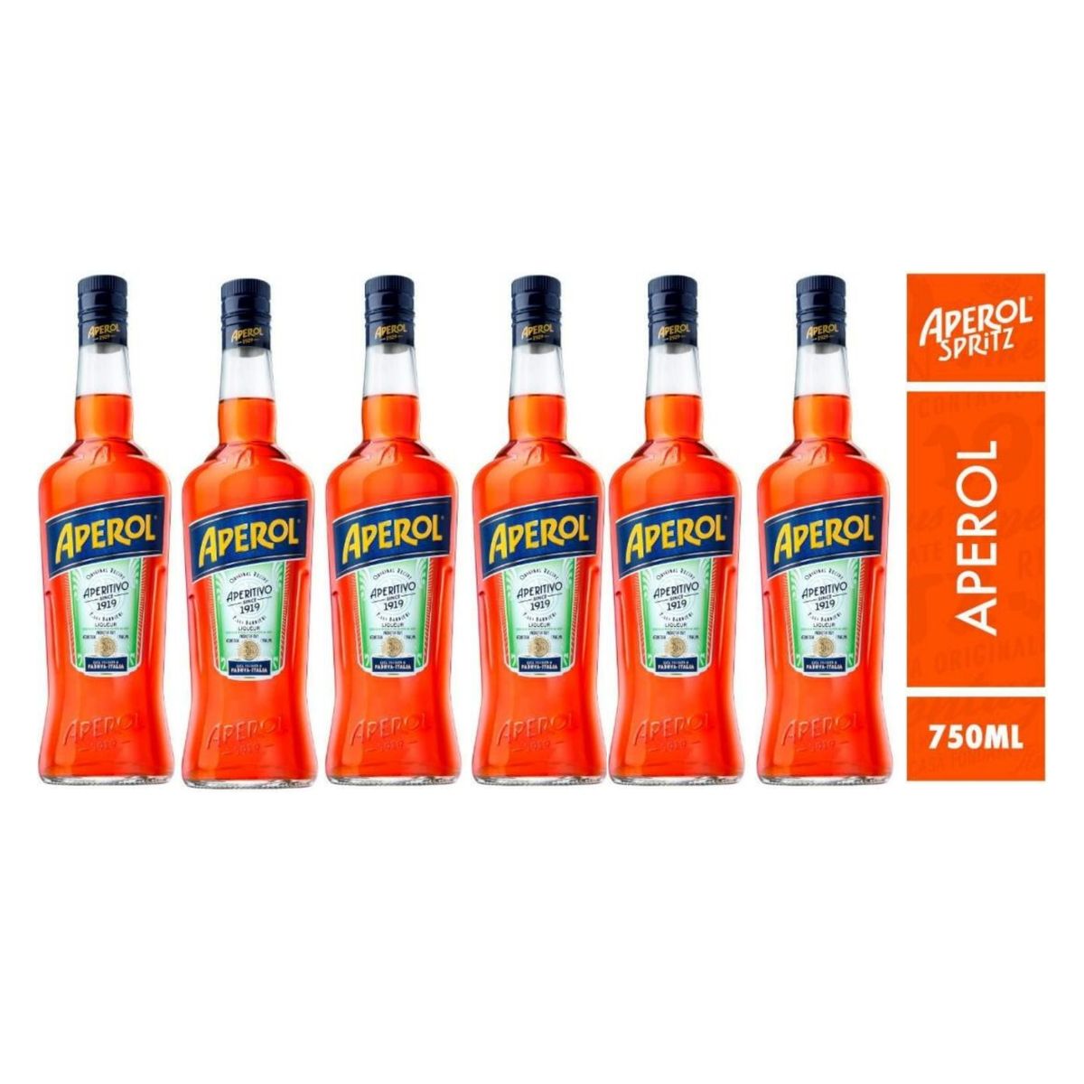 APEROL - Licor APEROL Original Botella 750ml - 6 UND