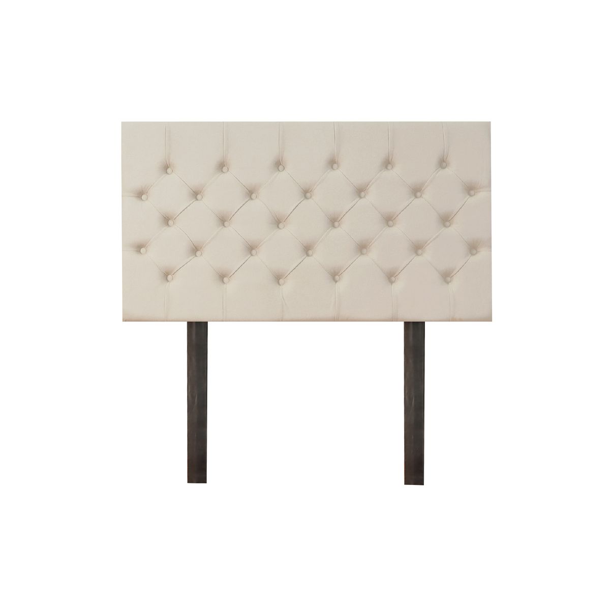 MUEBLES MACRUMO - Cama tapizada Florencia King 2 tarimas Color Beige claro