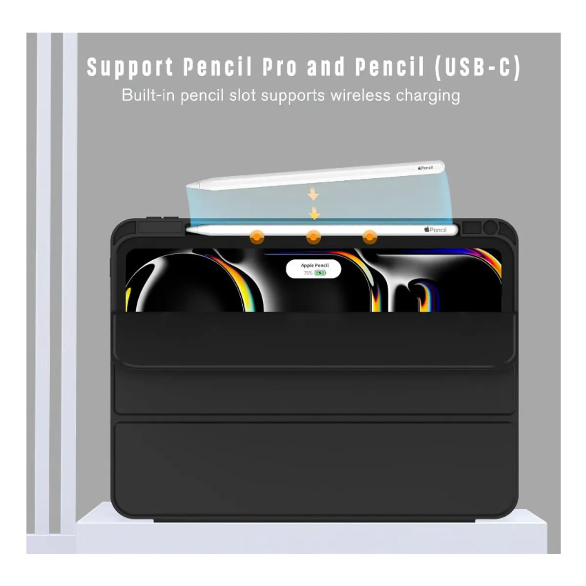 CASE - Protector Folio Case Smart Cover Porta-Pencil Apple iPad Air 11 M3, M2