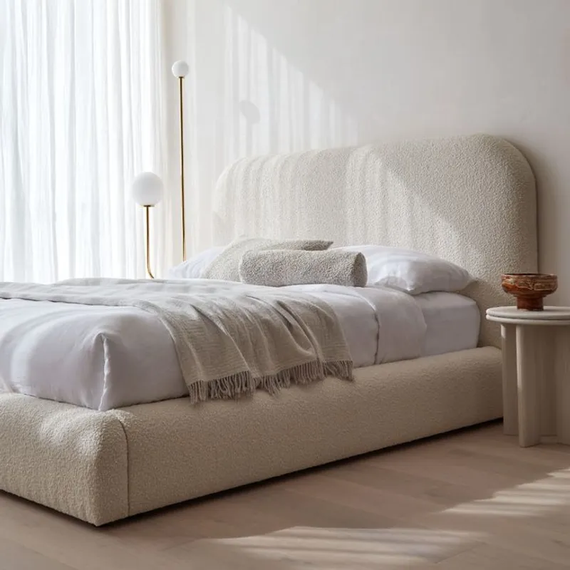 GENERICO - CAMA BOX TARIMA NUD 2 PLAZAS BEIGE