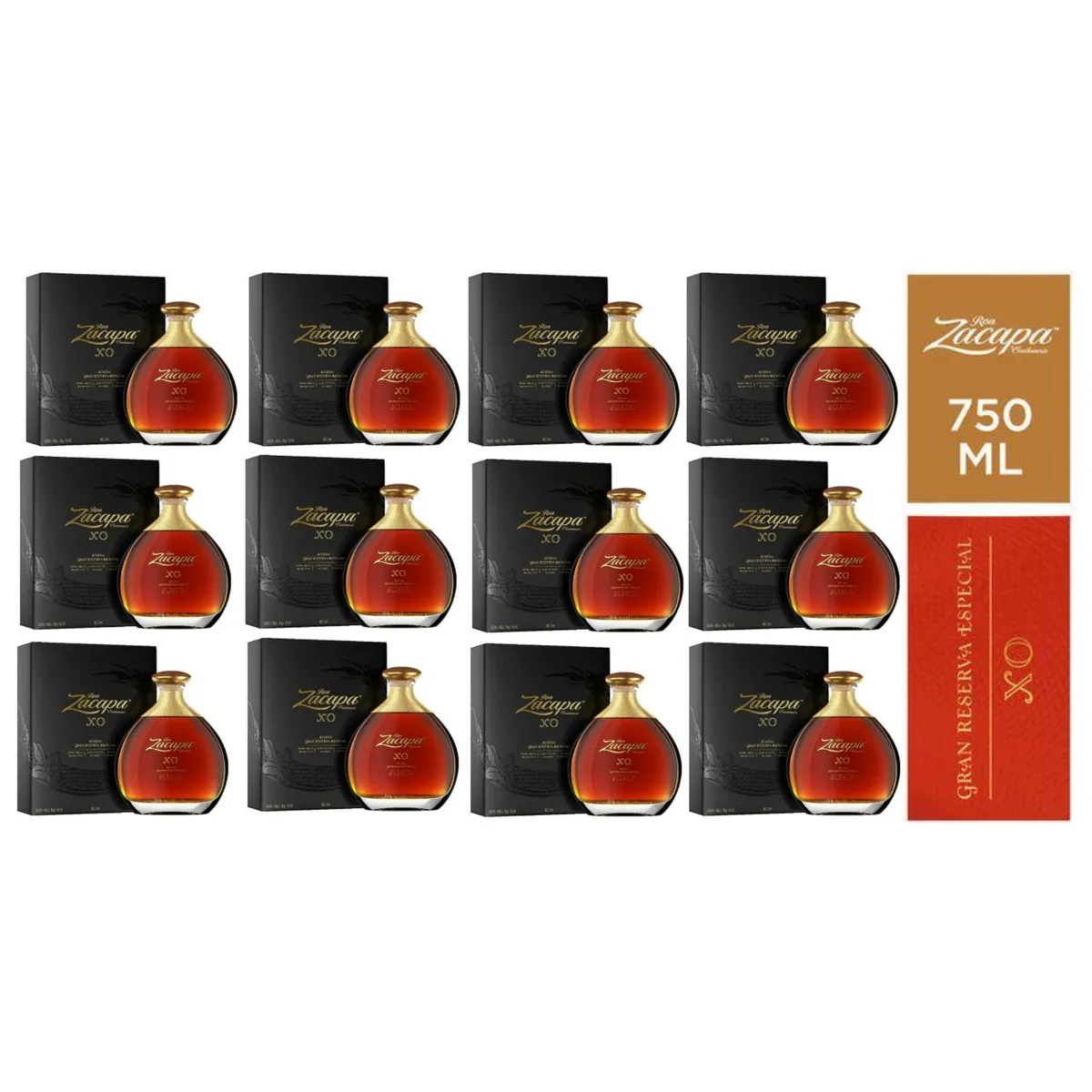 ZACAPA - RON ZACAPA XO 750ML - 12 UND