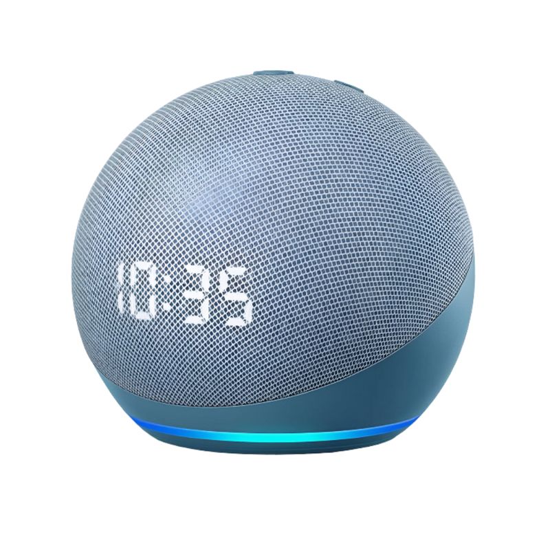 AMAZON - Echo dot Amazon 4ta generación con reloj celeste