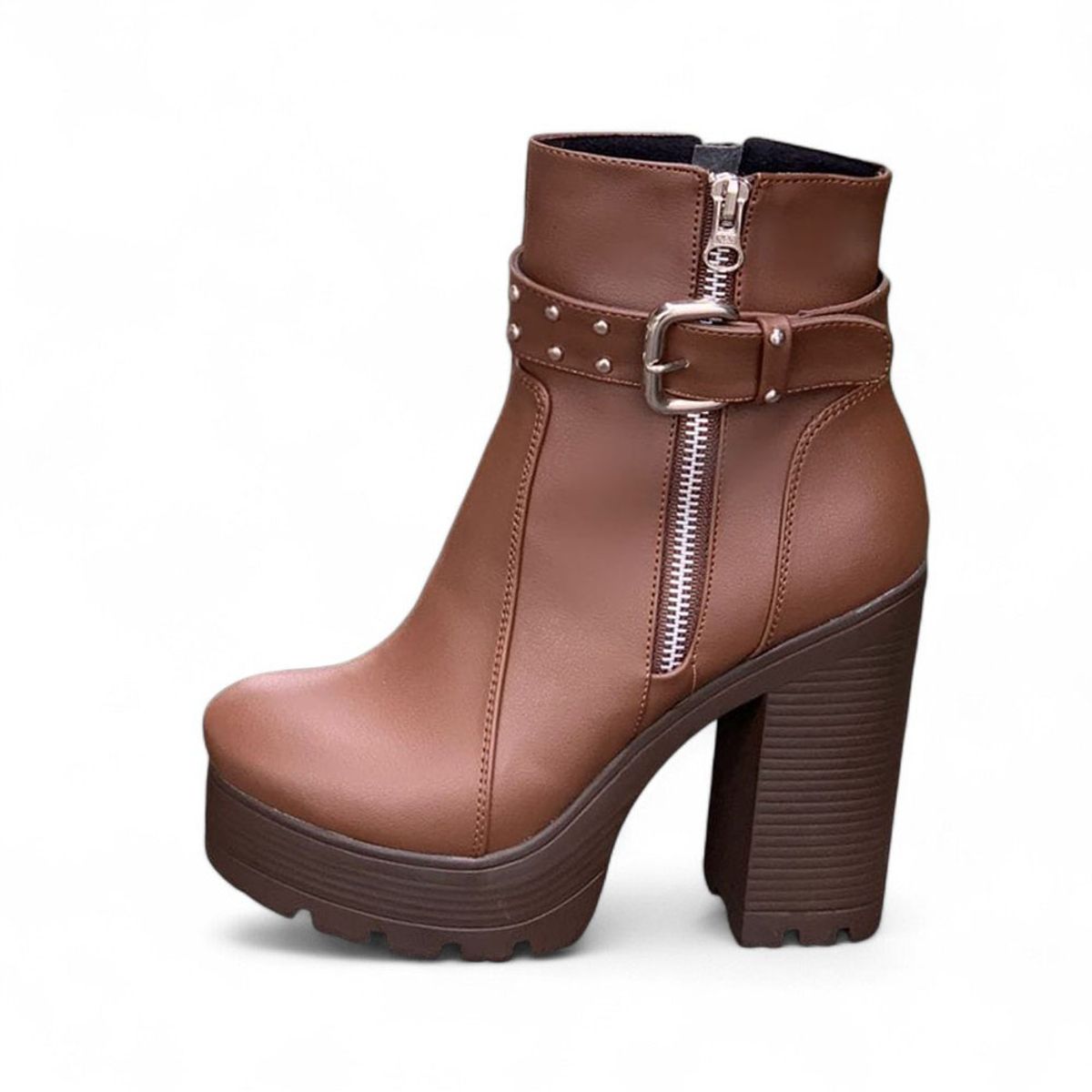 GENERICO - Botin Mujer Doble Uso Taco 9 2086L-75 Color Marron