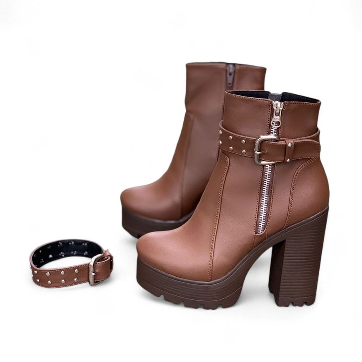 GENERICO - Botin Mujer Doble Uso Taco 9 2086L-75 Color Marron