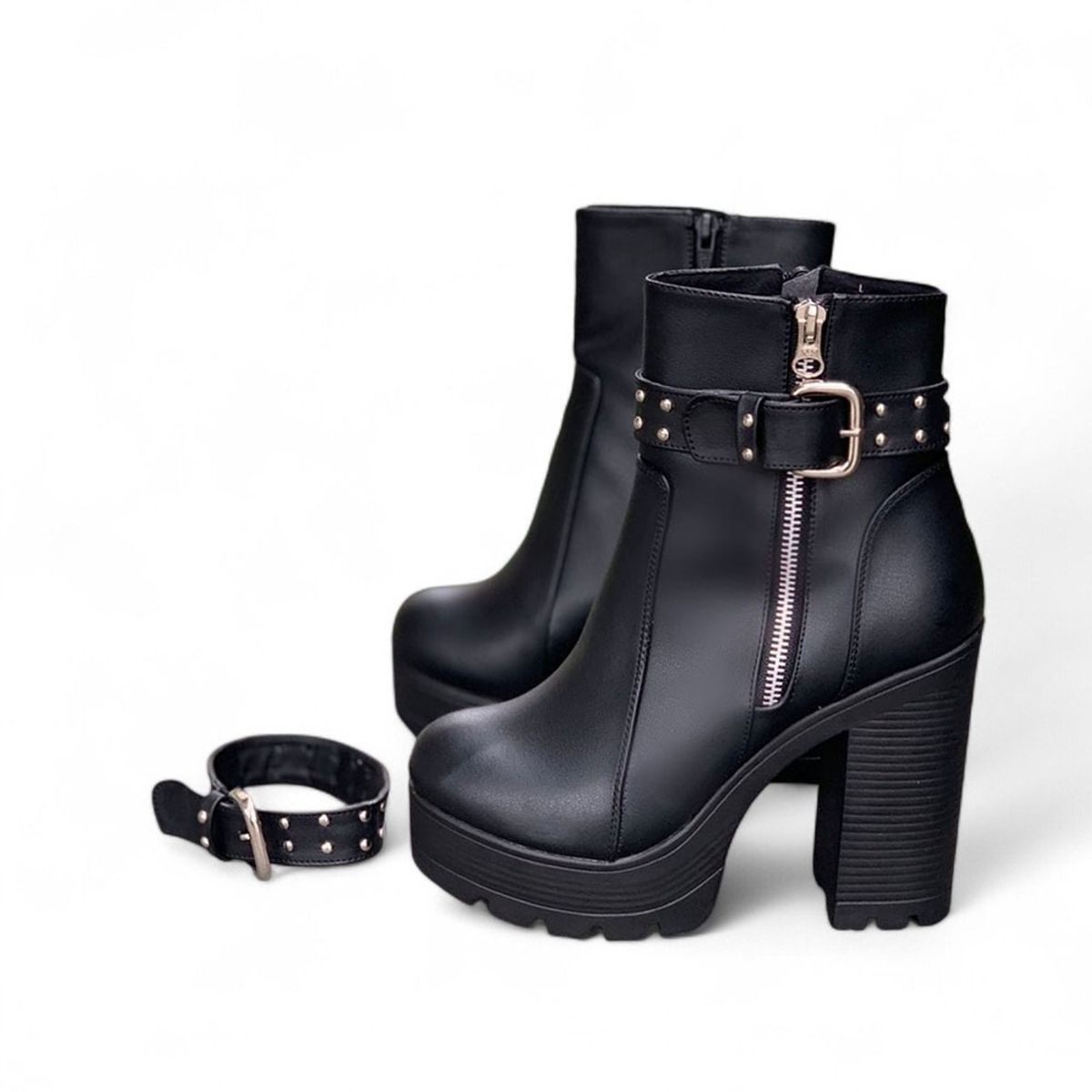 GENERICO - Botin Mujer Doble Uso Taco 9 2086L-75 Color Negro