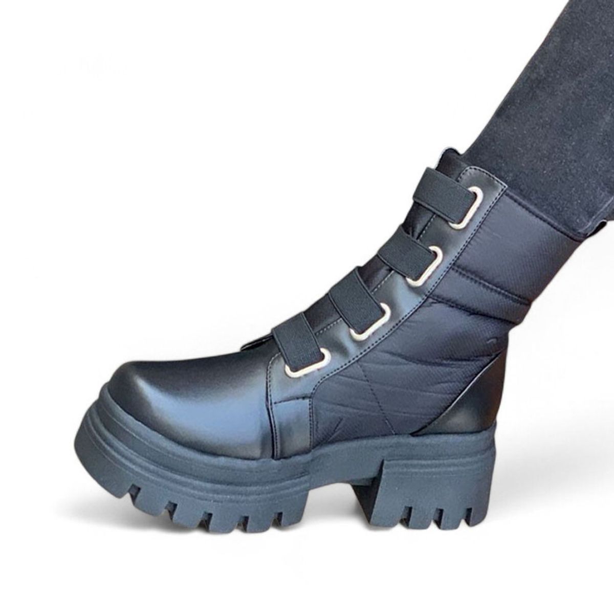 GENERICO - Botin Mujer Impermiable Taco 5 2086L-65 Color Negro