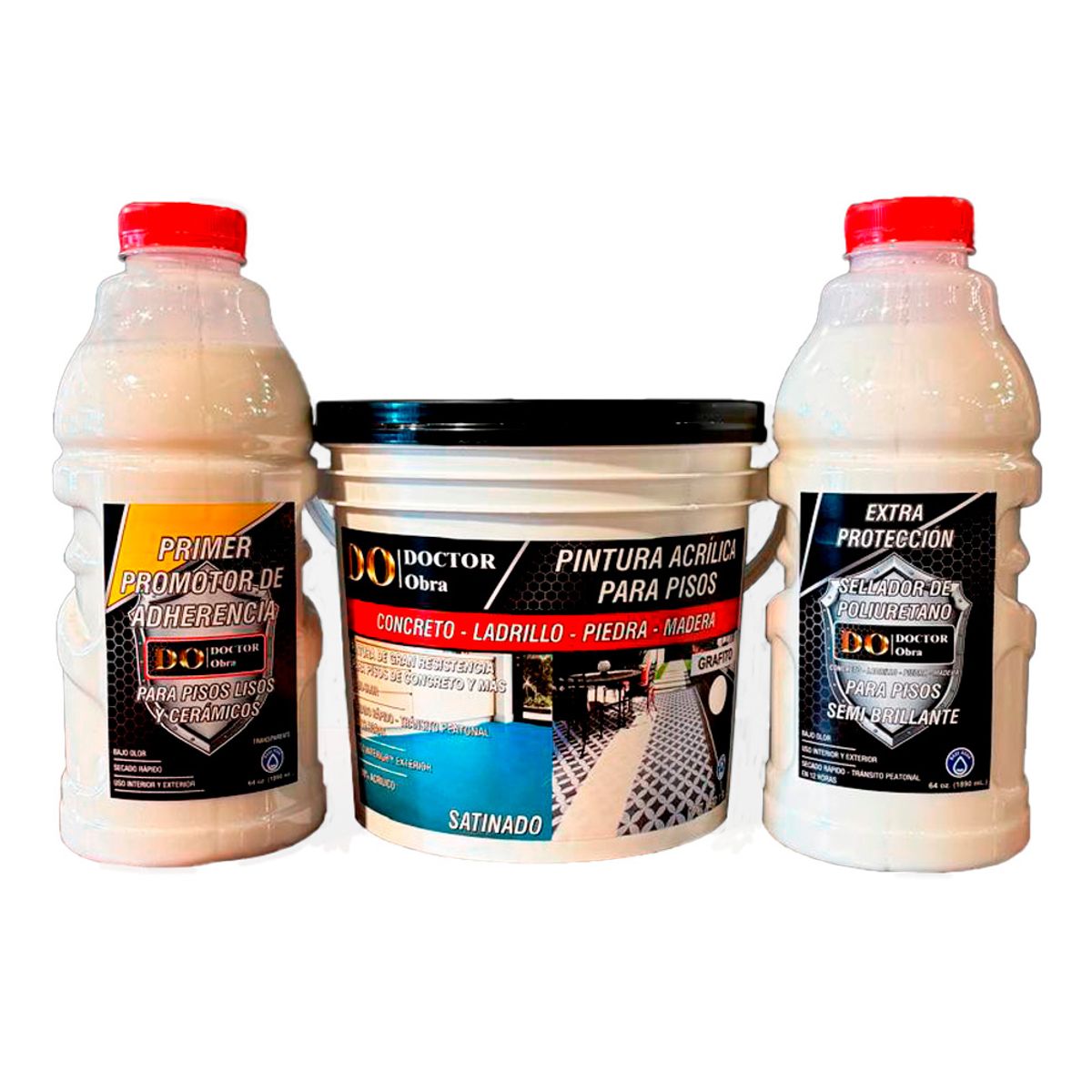 DO DOCTOR OBRA - PINTURA ACRÍLICA PARA PISOS CERÁMICOS AZUL CARIBE 2 GALONES