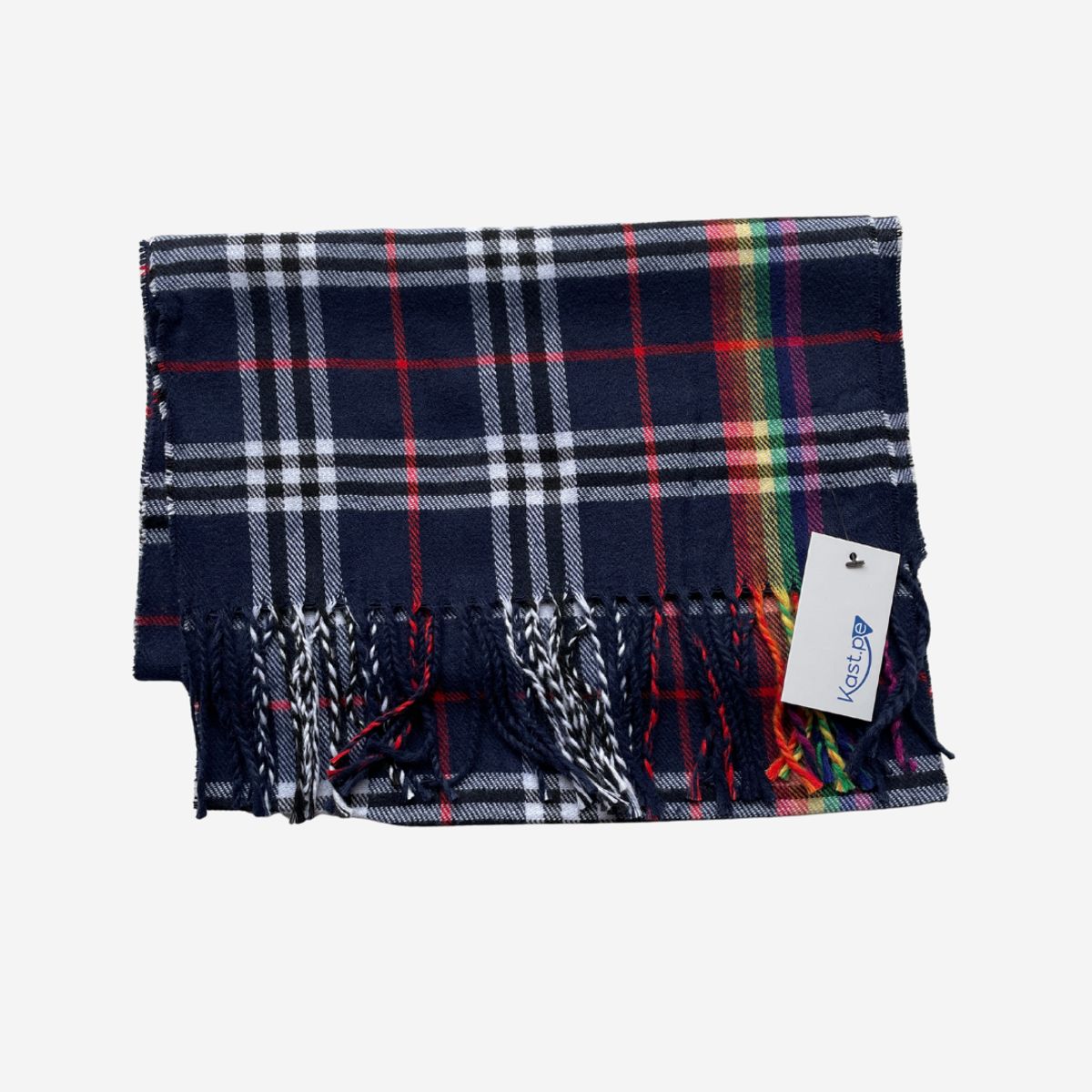 KAST PE - Bufanda Chalina Inti de cuadros Unisex Azul