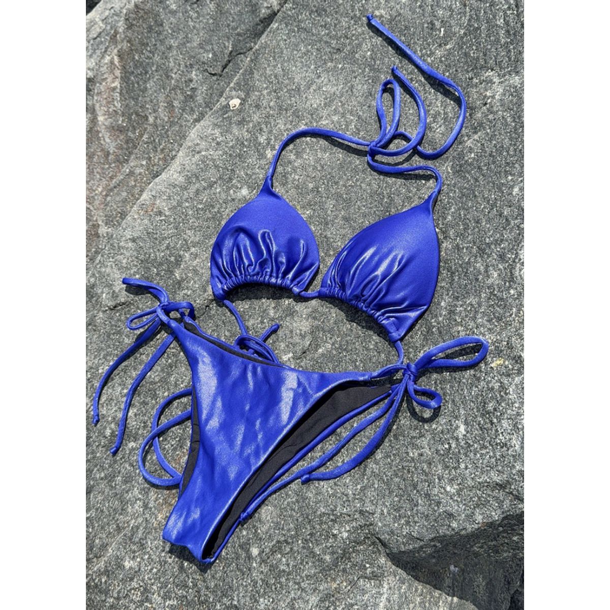 SOLARY - Bikini 2 piezas Azul Metalizado