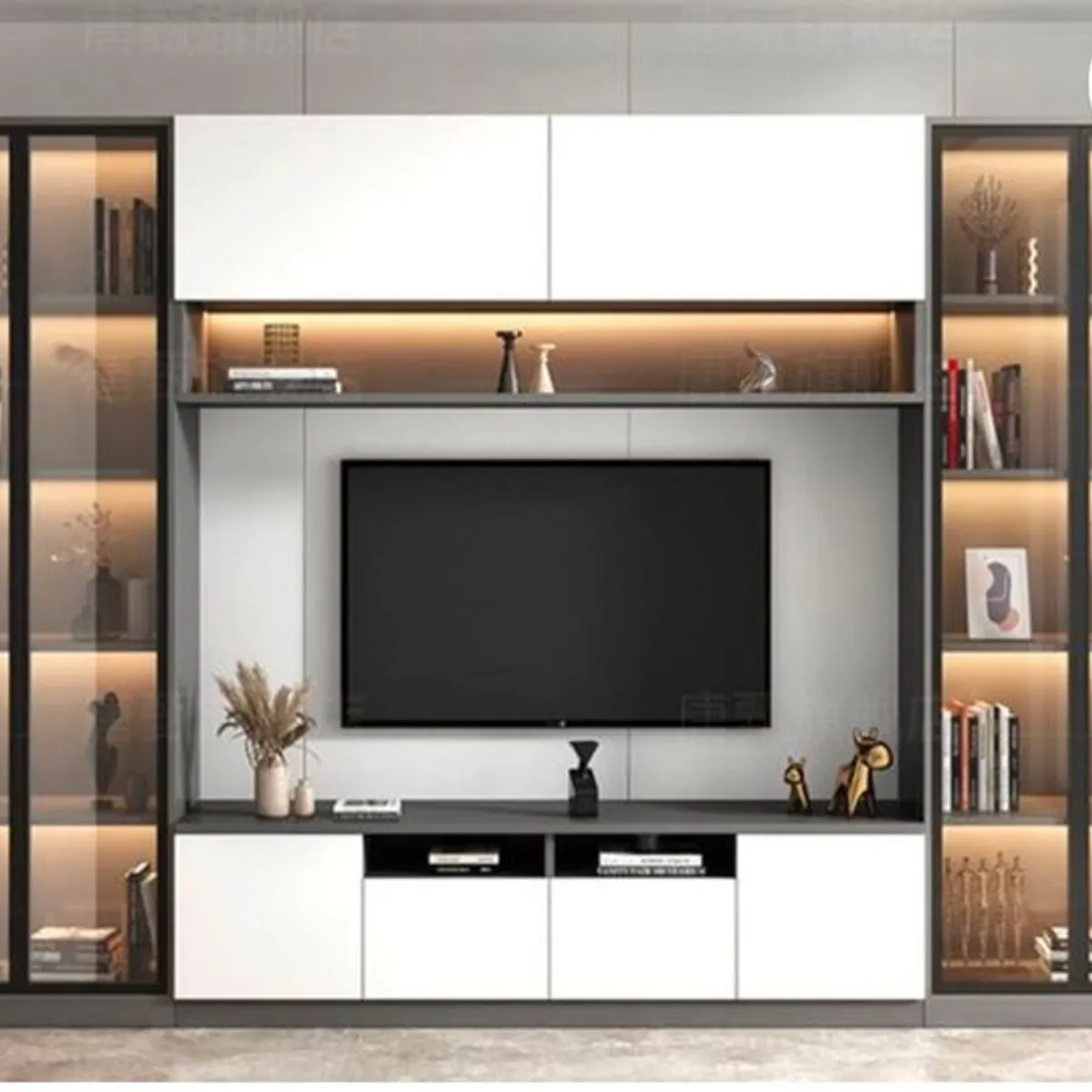 GENERICO - Centro de Entretenimiento Mosta 10 Puertas - Marron y Blanco