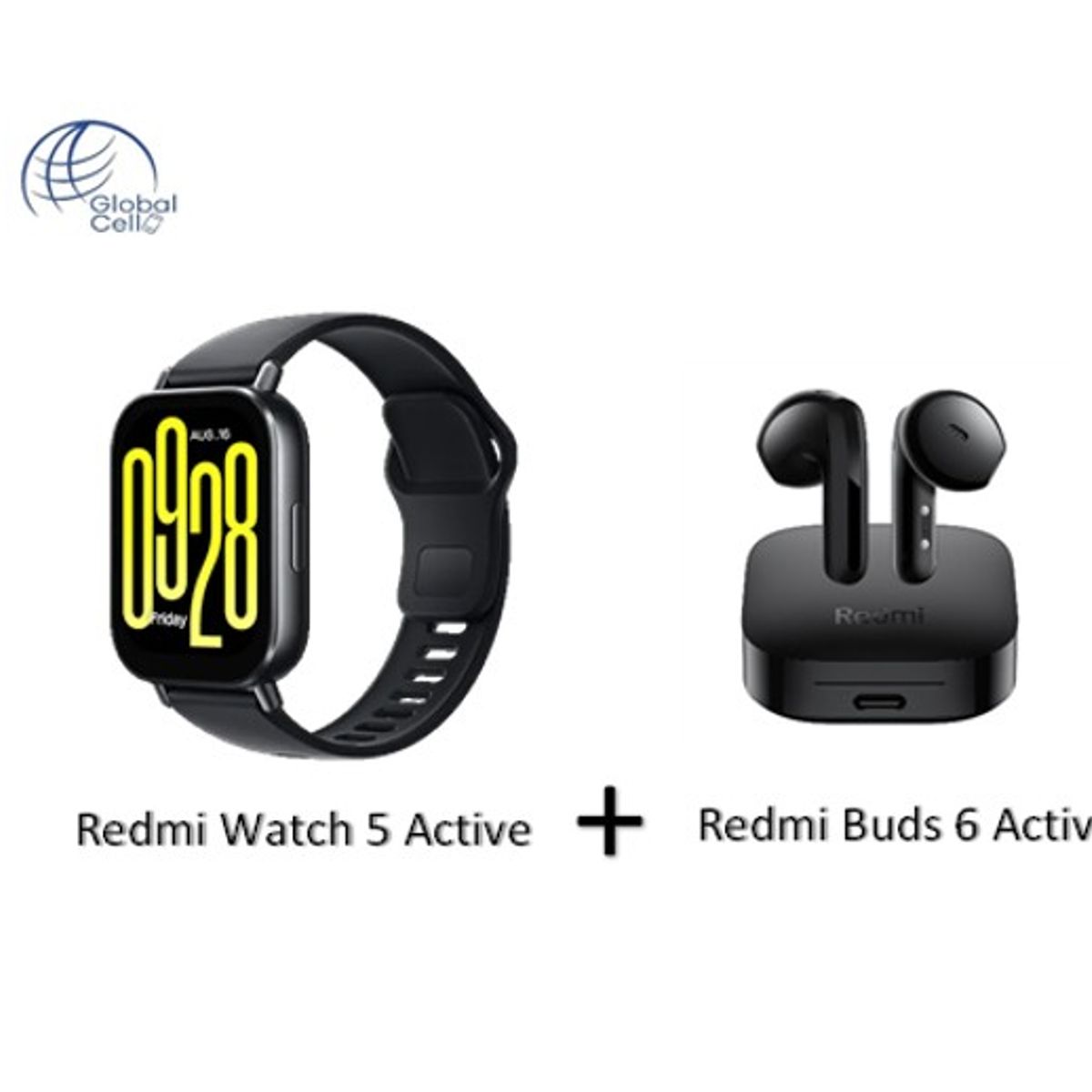 XIAOMI - COMBO REDMI WATCH 5 ACTIVE + REDMI BUDS 6 ACTIVE NEGRO