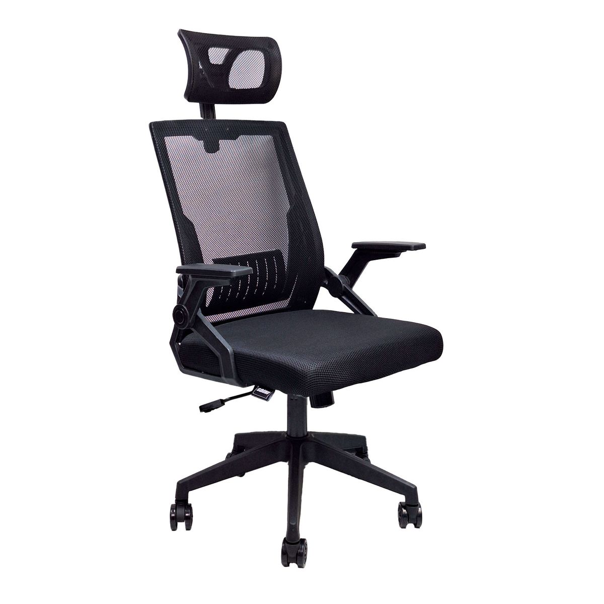 INIUS - Silla de Oficina Con Cabecera y Brazos Abatibles Husby - Negro