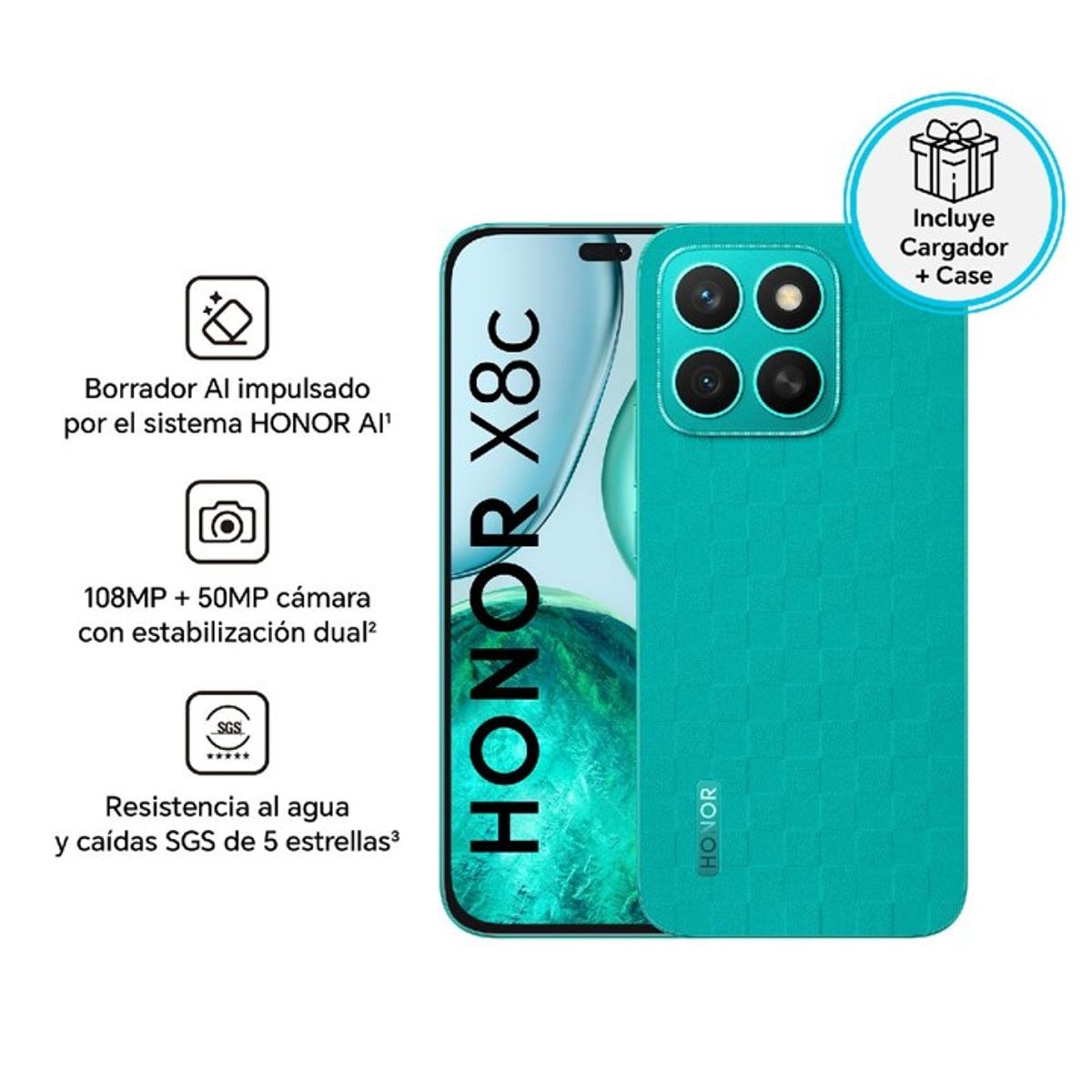 HONOR - Celular Honor X8C 8GB 256GB Verde