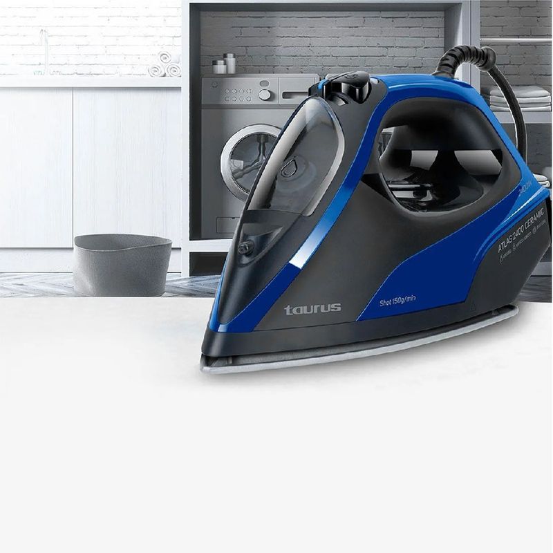 TAURUS - Plancha a Vapor Taurus Base Ceramica ATLAS 2400 Azul