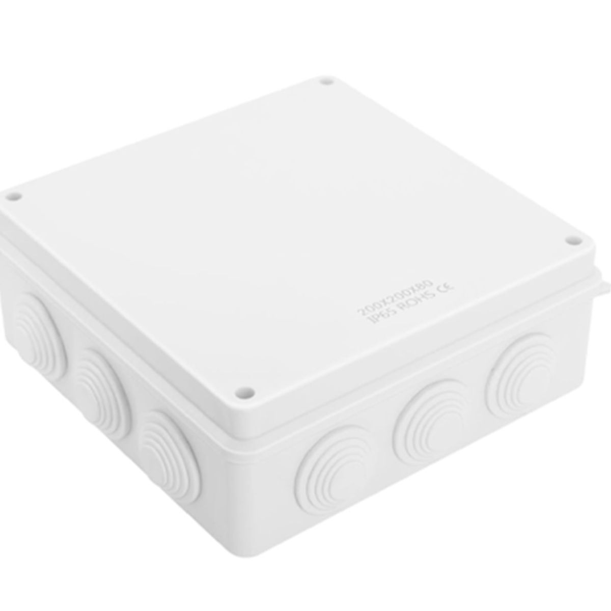 GENERICO - CAJA DE PASO O DERIVACION HERMETICO DE PVC 200X200X80 CON CONO