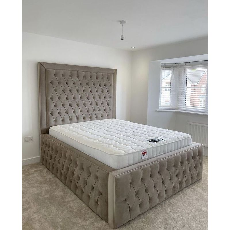 GENERICO - CAMA BOX TARIMA CAPITONE QUEEN ARENA