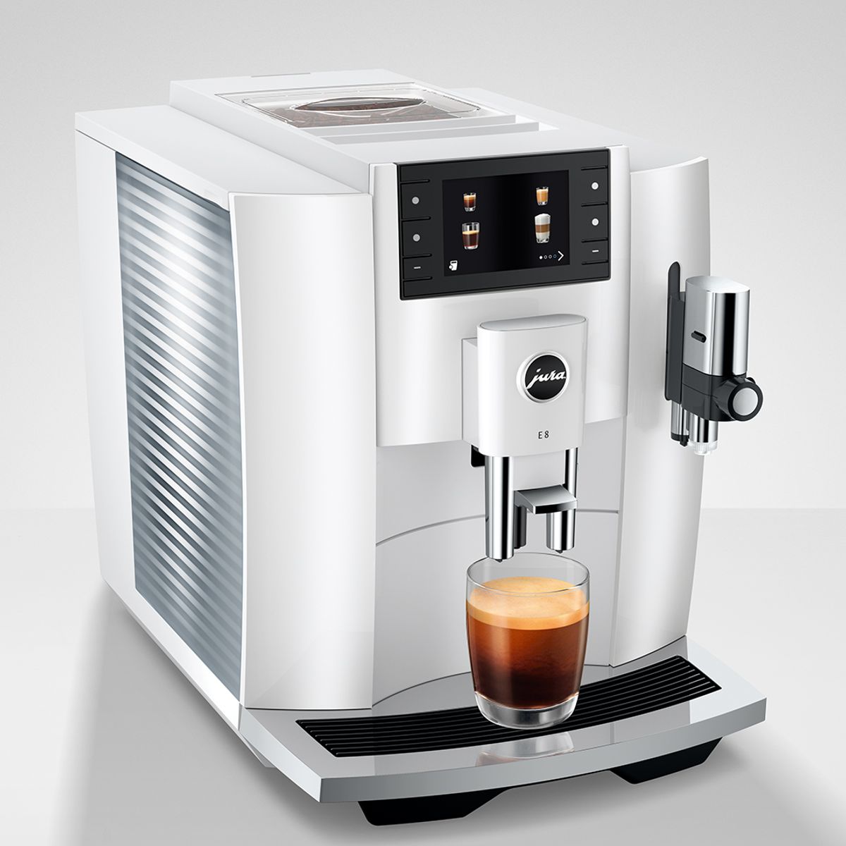 JURA - Cafetera Automatica JURA modelo E8 blanca 15 bares