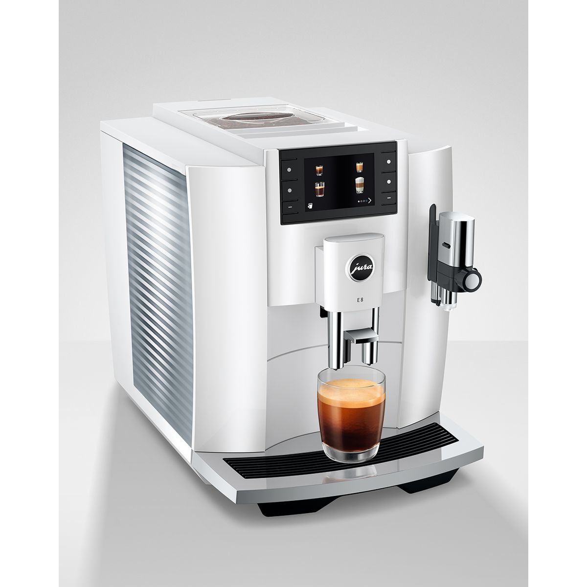 JURA - Cafetera Automatica JURA modelo E8 blanca 15 bares