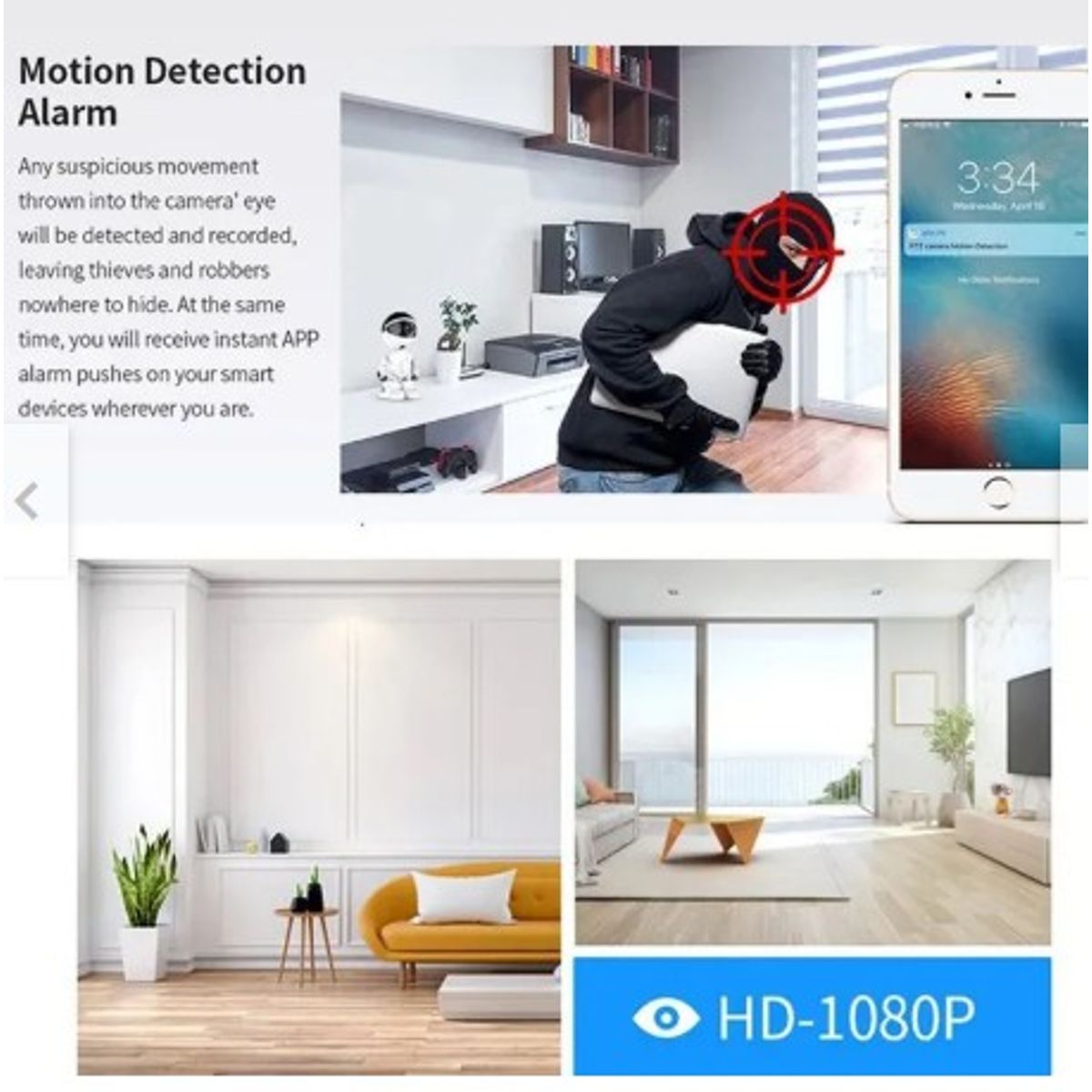 GENERICO - Monitor de bebe para el hogar vision nocturna voz bidireccional