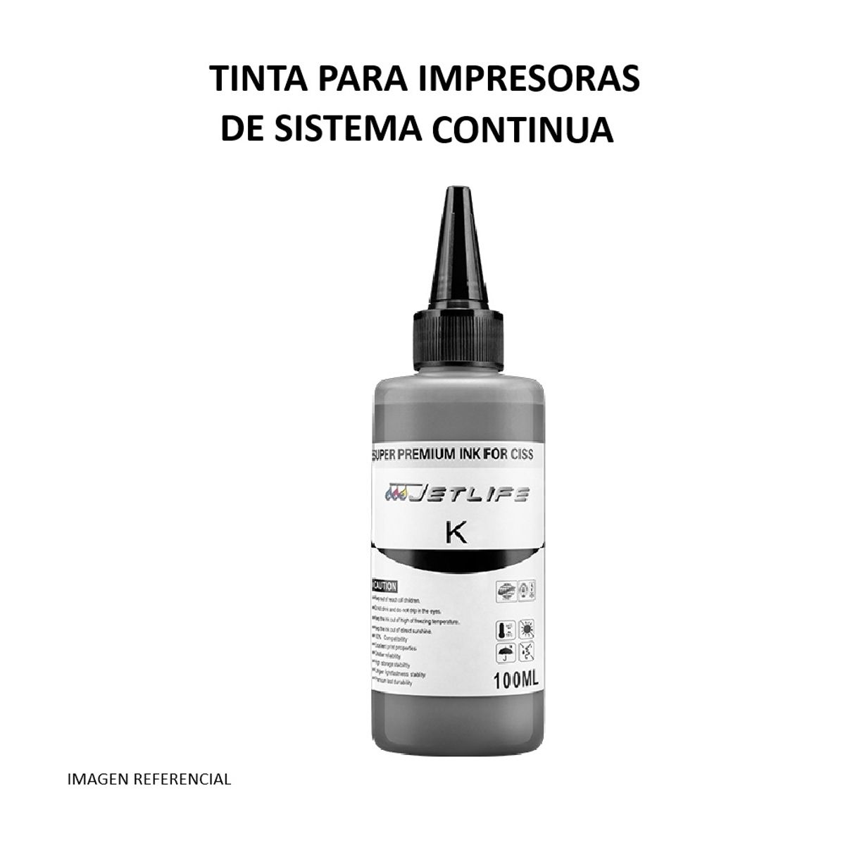 JETLIFE - Tinta Jetlife Genérica De 100ml Negro