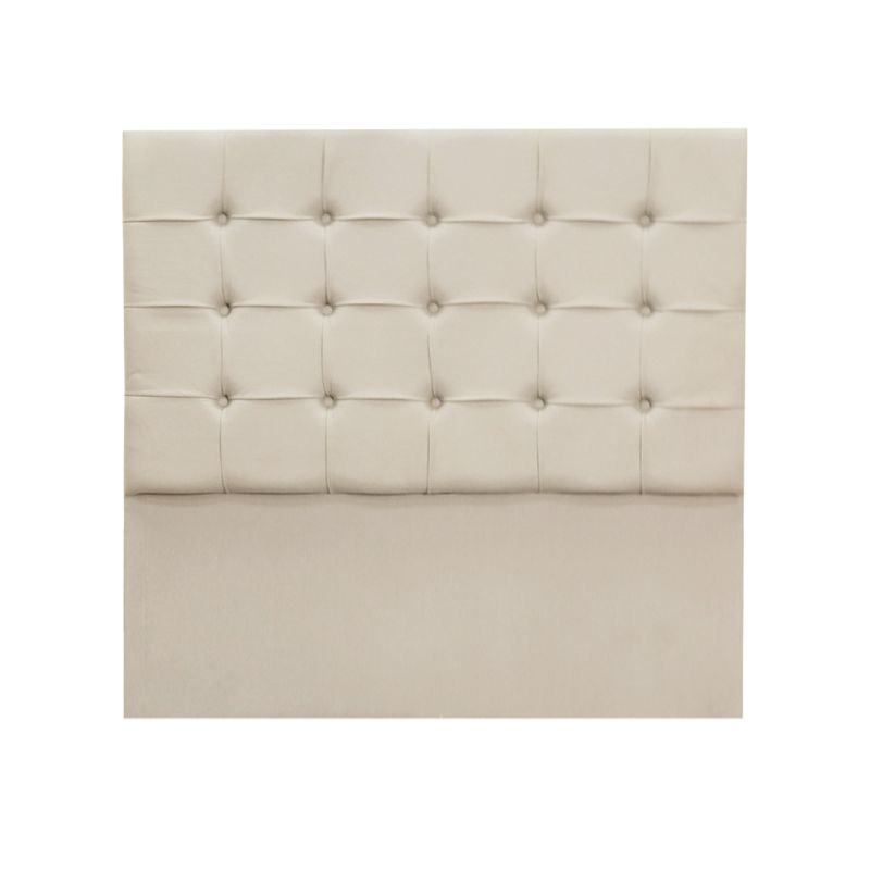 MUEBLES MACRUMO - Cama tapizada Modena - 1.5 Plz - Color Beige claro