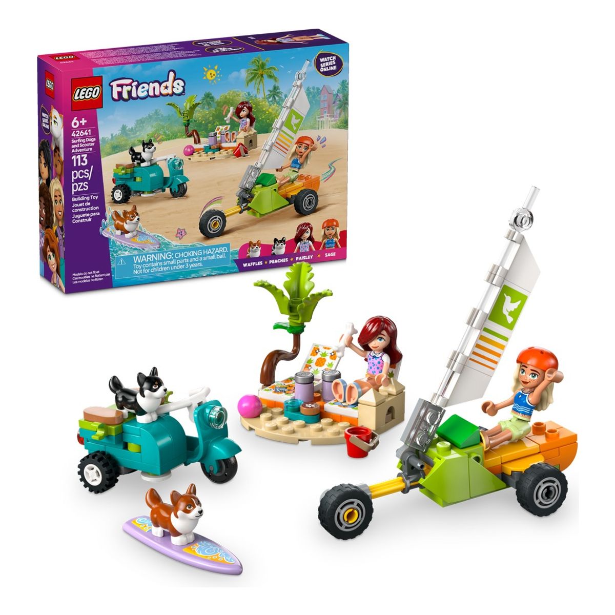 LEGO - LEGO 42641 Mascotas Surferas y Aventura sobre Ruedas