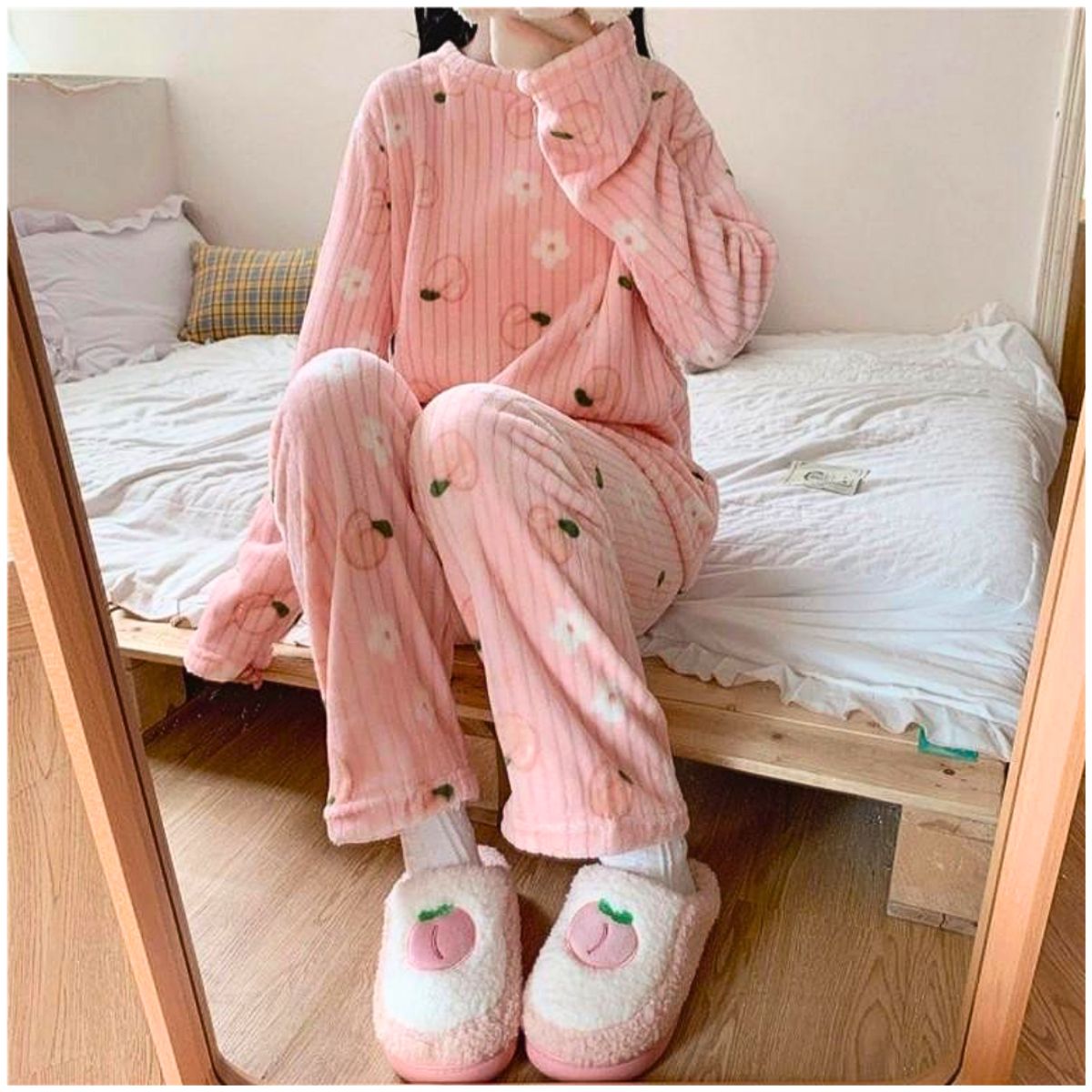 INSPIRA MARKET - Pijama de Felpa 2 Piezas Kawaii Mujer