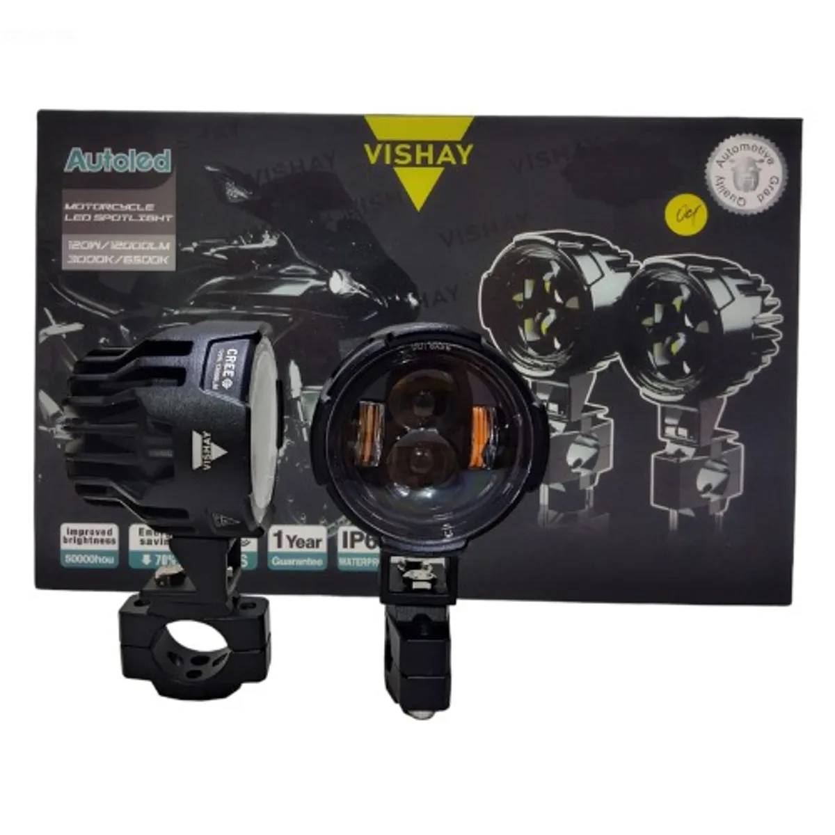 GENERICO - FARO EXPLORADOR DE 2 LED 25W BLANCO /DRL AMBAR 2PCS