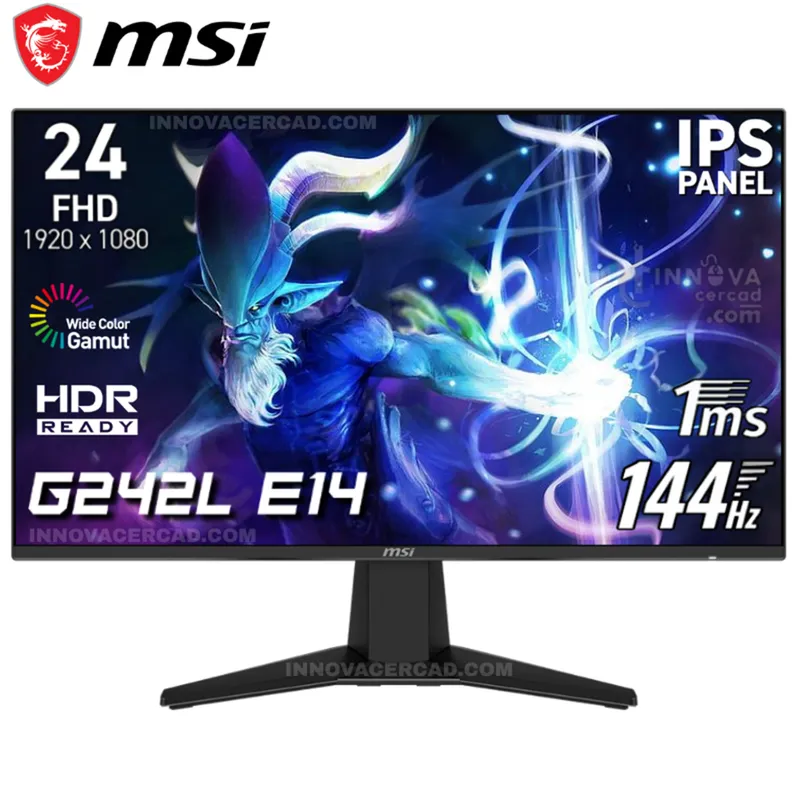 MSI - Monitor Gaming MSI G242L E14 24 FHD IPS 144HZ 1MS AMD FreeSync