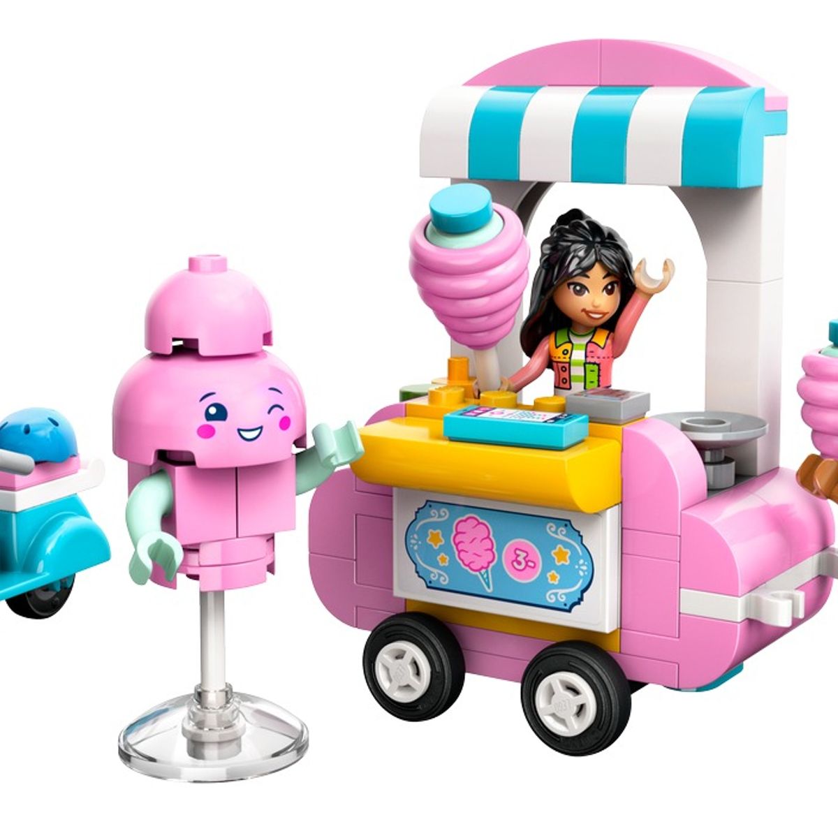 LEGO - LEGO 42643 Puesto de Algodón de Azúcar y Moto