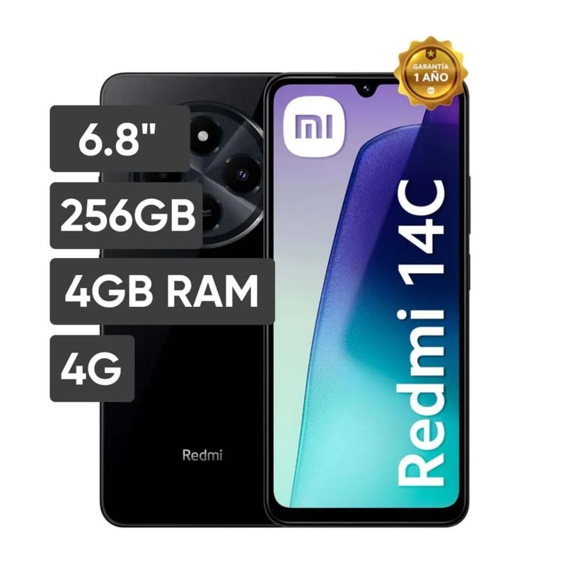 XIAOMI - Celular  XIAOMI Redmi 14C 6.8" 4GB 256GB 50MP
