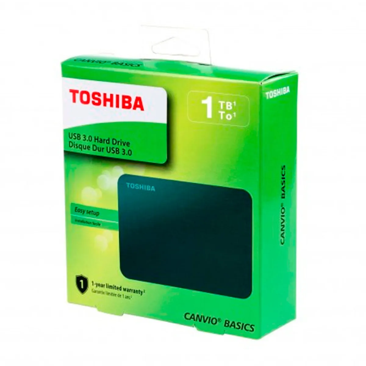 TOSHIBA - Disco Duro Externo Toshiba 1TB Canvio Basics USB 3.0 Negro