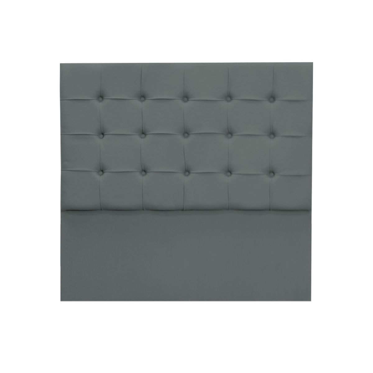MUEBLES MACRUMO - Cama tapizada Modena King 2 tarimas Color Gris oscuro