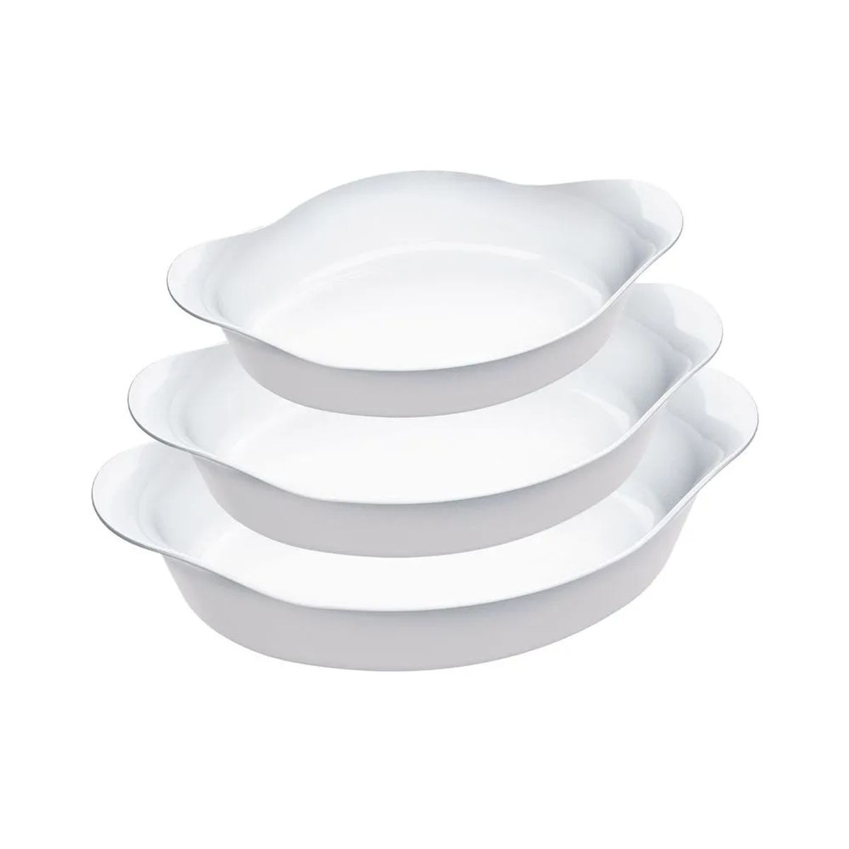 MARINEX - Jgo x3 Fuentes Oval Opaline Pequeño+Mediano+Grande