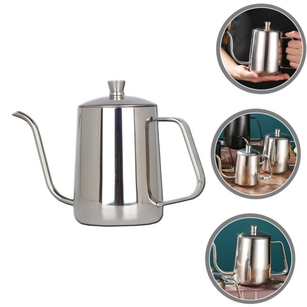 PENTHA - Jarra Cuello de Cisne 600ml Inox para Cafetera por Goteo