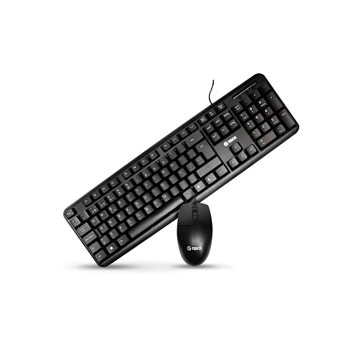 TEROS - Teclado y mouse Teros TE-4062N Optico negro Español cableado USB