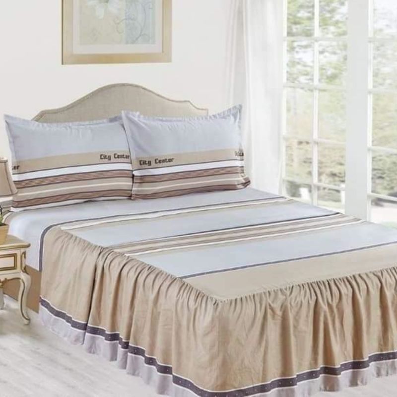 CASATEX - JUEGO DE SÁBANAS CON BLONDA DE 2 PLZ